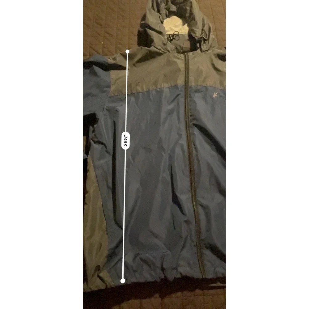 Frogg Toggs Mens Blue Grey Full Zip Hooded Rain Jacket Windbreaker RT62141-722